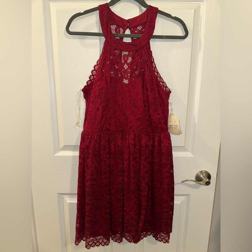 Burgundy dress